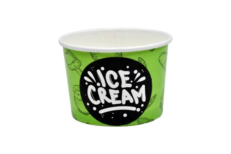 Pahar carton inghetata VERDE 100cc ICE CREAM