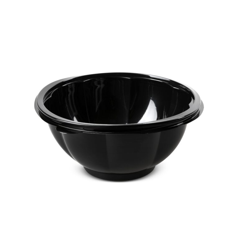 Bol rotund negru salata 1000cc+capac transparent (L300S+L302)